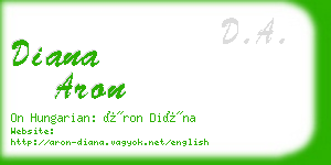 diana aron business card